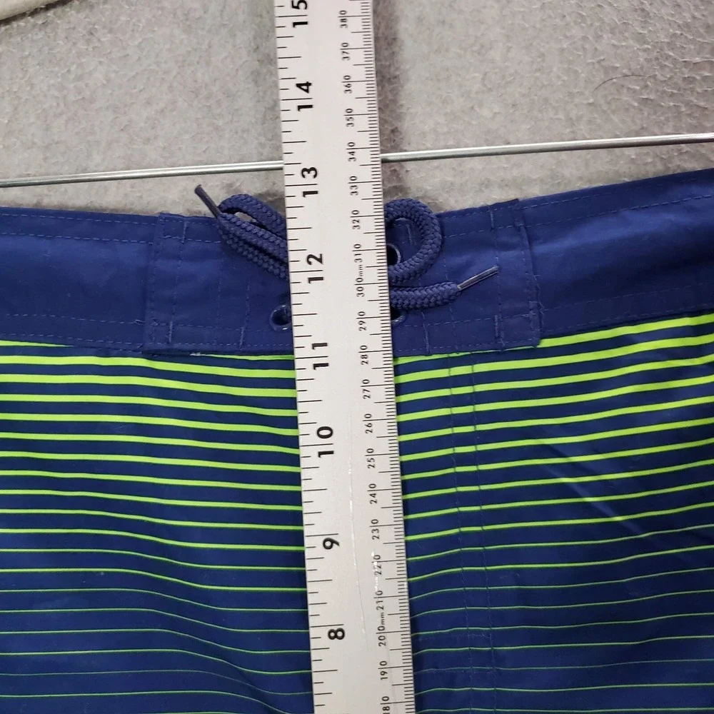 Body Glove Boys Swimwear XL Blue Striped‎ Trunks Built In Brief 50 UPF NWT